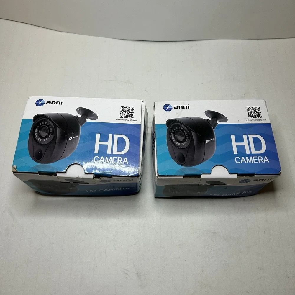 Anni HD Security Cameras Set Of 2 Black DC 12V AN-201I